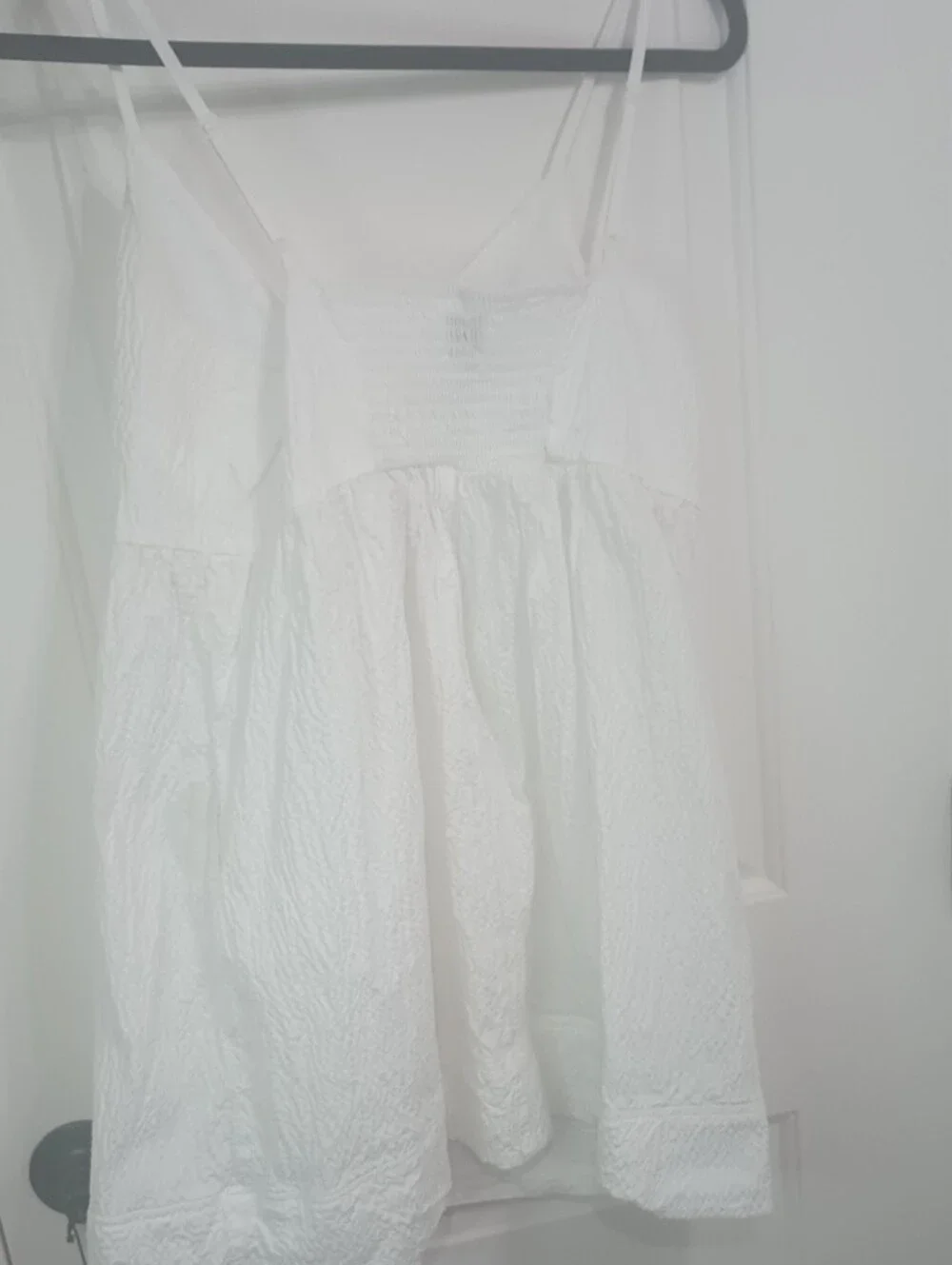 a new day White Textured Spaghetti Strap Mini Dress